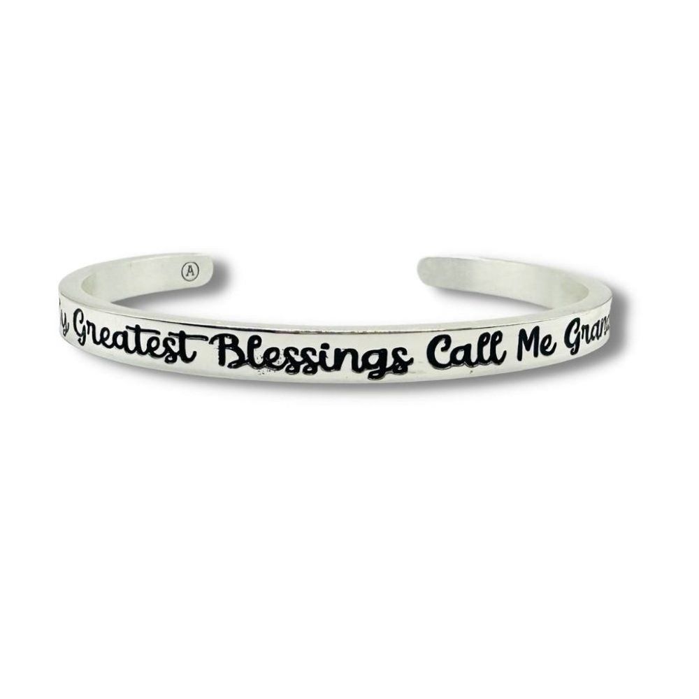 Alisa Michelle - Silver Cuff - My Greatest Blessings Call Me Grandma - NWT